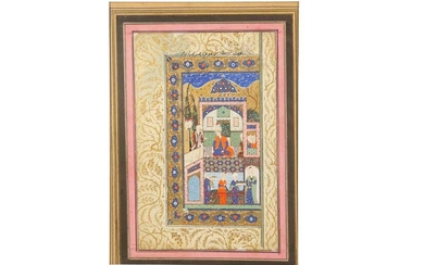 AN ILLUSTRATED MANUSCRIPT FOLIO: THE COURT OF SULTAN SELIM Safavid Iran, 17th century