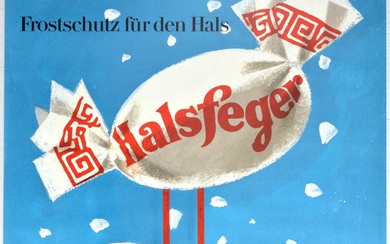 Advertising Poster Klein Halsfeger Throat Antifreeze Health Lozenge Winter...