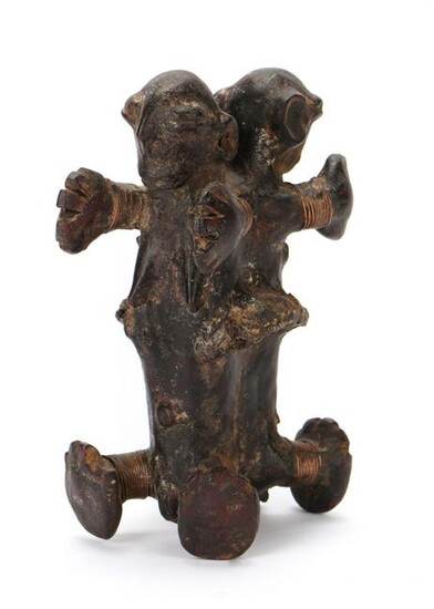 African Conjoined Male/Female Power Figure