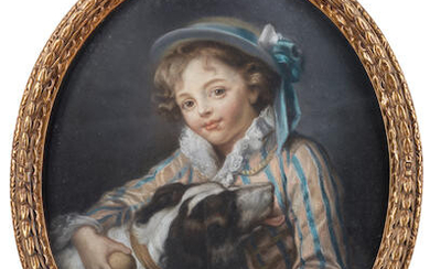 After Jean Baptiste Greuze English School, 19th Century Boy with a dog