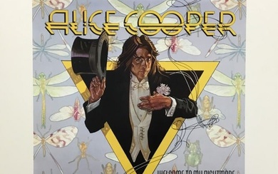 Alice Cooper Welcome To My Nightmare Album Cover Art L/ED Signed/Numbered