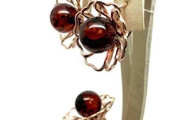 Amazing Amber Earrings and Ring set