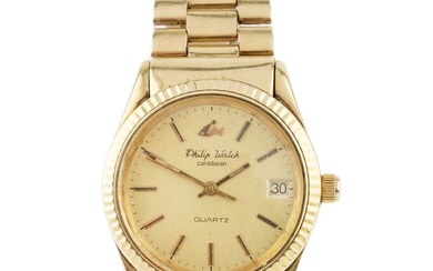 An 18ct gold gentleman's Caribbean wristwatch by Philip Watch, the...