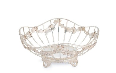 An Edward VII silver wire fruit basket