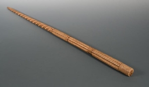 An early 19th century carved whale bone walking cane