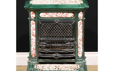 An early 20th century French enamelled cast iron stove, by F...