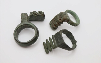 Ancient Roman Bronze Key Rings(3) 1st-3rd Century AD