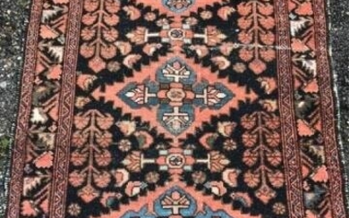 Antique 19th C Hand Knotted Persian Throw Rug