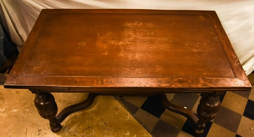 Antique Carved Jacobean Oak Dining Table
