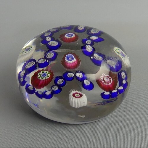 Antique Clichy? French glass paperweight, circa 1850. 6.5 cm...
