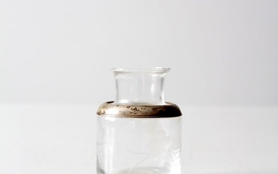 Antique Etched Glass Bottle