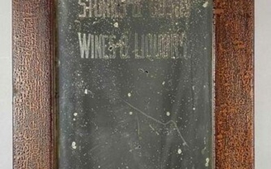 Antique Storrs and Custis Wines and Liquors Advertising Mirror