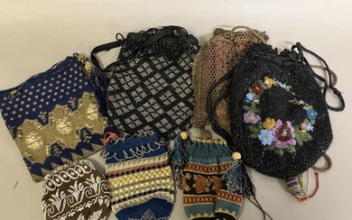 Antique bags and purses: a selection of 19th century beaded ...