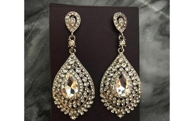 Art Deco Style Austrian Crystal Earrings