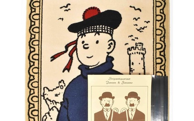 [BD] Hergé. Tintin. Tapis de l'Ile noire Tapis en laine d'Axis, 130 x 100 cm....