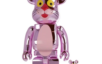 BE@RBRICK - Pink Panther Chrome 400% + 100%