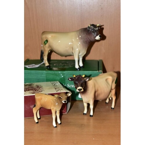 BESWICK JERSEY CATTLE, comprising boxed Bull Ch. Dunsley Coy...