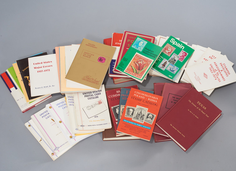 BOOKS: Large group stamp collecting reference