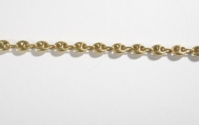 BRACELET in 18k yellow gold with coffee bean...