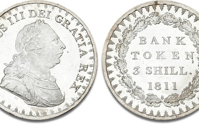 George III, 1760–1820, Bank of England, Bank Token, 3 Shillings 1811, S...