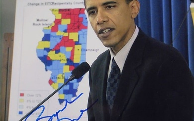 Barack Obama President Signed 8x10 Photo Autographed JSA #Z90123