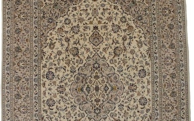Beige Vintage Handmade Large 8X12 Floral Design Oriental Rug Dining Room Carpet