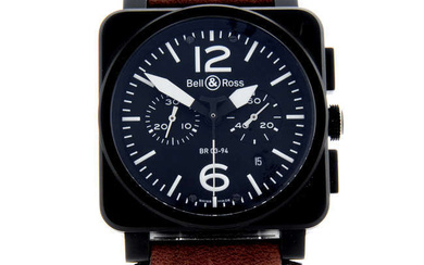 Bell & Ross - a BR03-94 chronograph wrist watch, 41x41mm.
