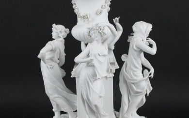 Bisque Porcelain Figural Centerpiece