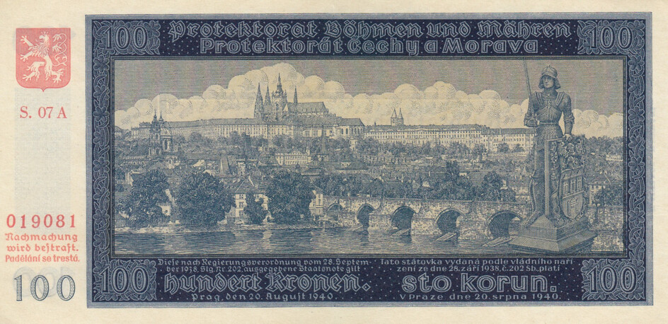 Bohemia & Moravia 100 Kronen 1940