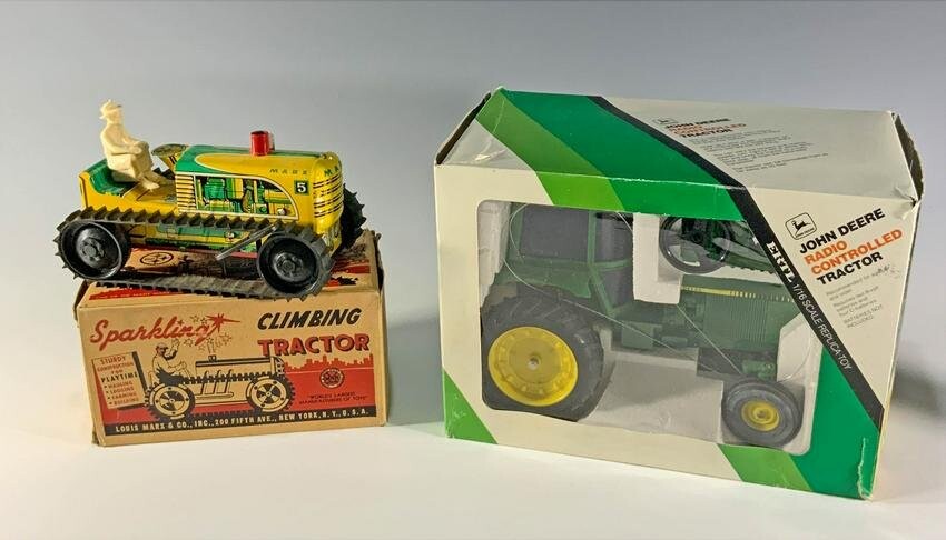 Boxed Marx and Ertl Mechanical Tractors