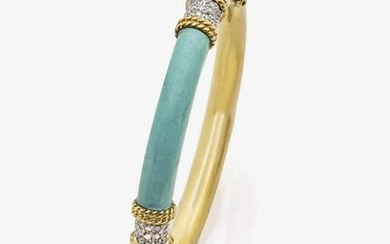 Bracelet with turquoise and diamonds USA, 1980s