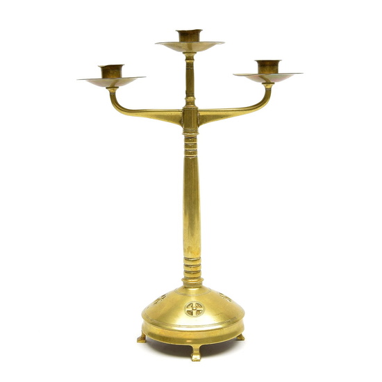 Brass candleholder, design & execution Jan Eisenloeffel, in...