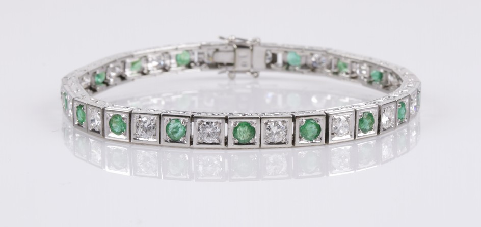 Brillant-Smaragd Armband