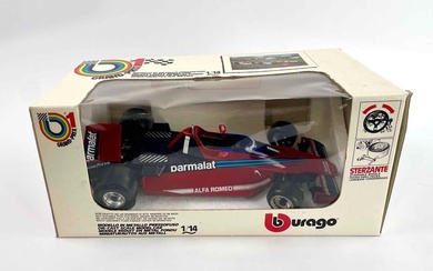 Burago Grand-Prix 1 Red Brabham Alfa Parmalat 1/14 Die-Cast Metal Model Car in Original Box
