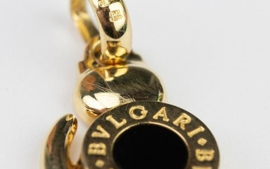 Bvlgari 18k Gold Black Onyx Modernist Cat Pendant