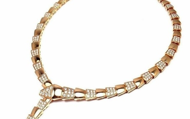 Bvlgari Bulgari Serpenti 18k Rose Gold Pave Diamond