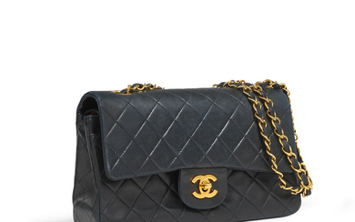 CHANEL: SMALL BLACK CLASSIC DOUBLE FLAP BAG