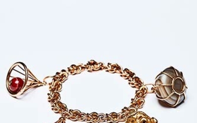 CHARMS BRACELET 50s Handmade bracelet made in Italy in the...