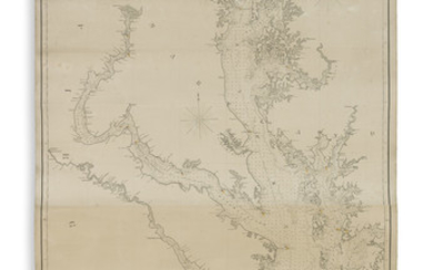 (CHARTS.) Eldridge, George. Eldridge's Chart of Chesapeake Bay, with the James, York, Rappahannock...