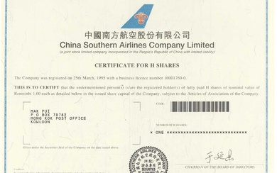 CHINA SOUTHERN AIRLINES CO. LTD