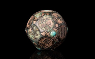 CHINESE SILVER INLAID GAME DICE