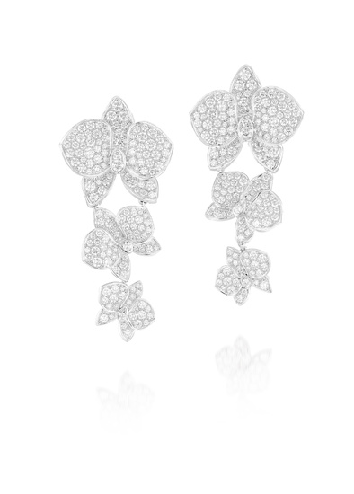 Cartier, Pair of Diamond Ear Pendants, 'Caresse d’Orchidées'