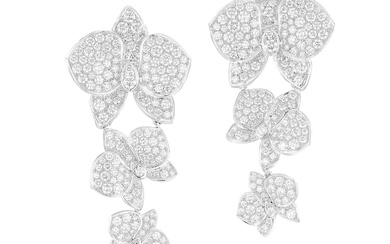 Cartier, Pair of Diamond Ear Pendants, 'Caresse d’Orchidées'