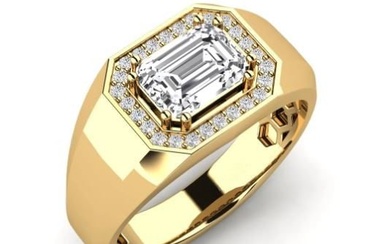 Certified 1.15 ctw Diamond Ring - 14K Yellow Gold