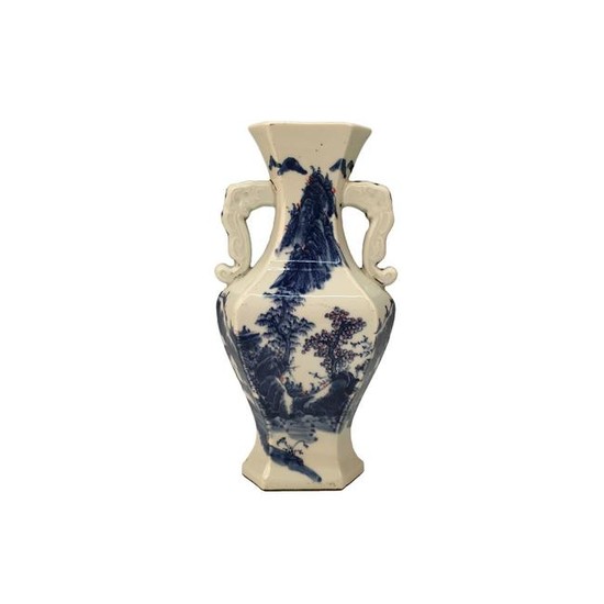 Chinese Blue-White 'Landscape' Vase