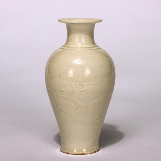 Chinese Ding Ware Carved Pattern Porcelain Vase