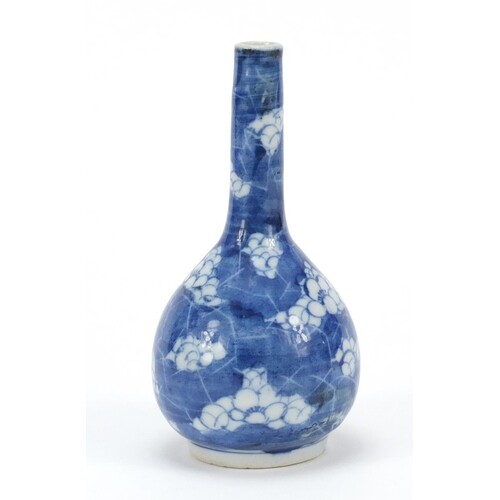 Chinese blue and white porcelain vase hand painted with prun...
