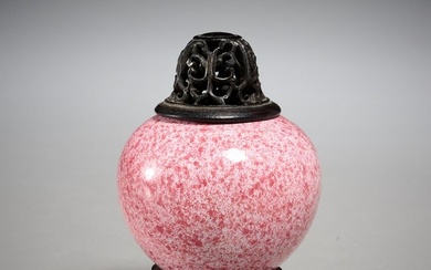 Chinese miniature porcelain censer on stand