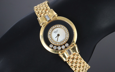 Chopard 'Happy Diamonds'. Ladies' watch in 18 kt. gold with diamonds, approx. The 2000s