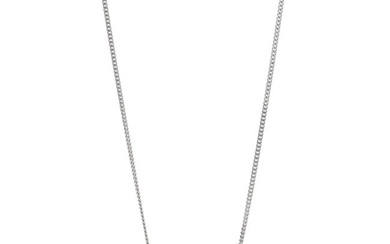 Christian Dior Homme Sterling Silver Logo Pendant Necklace
